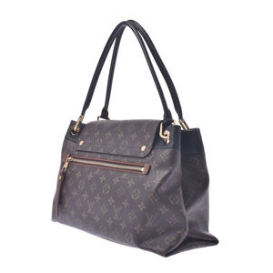 Louis Vuitton Olympe Handbag Brown Black Monogram Canvas